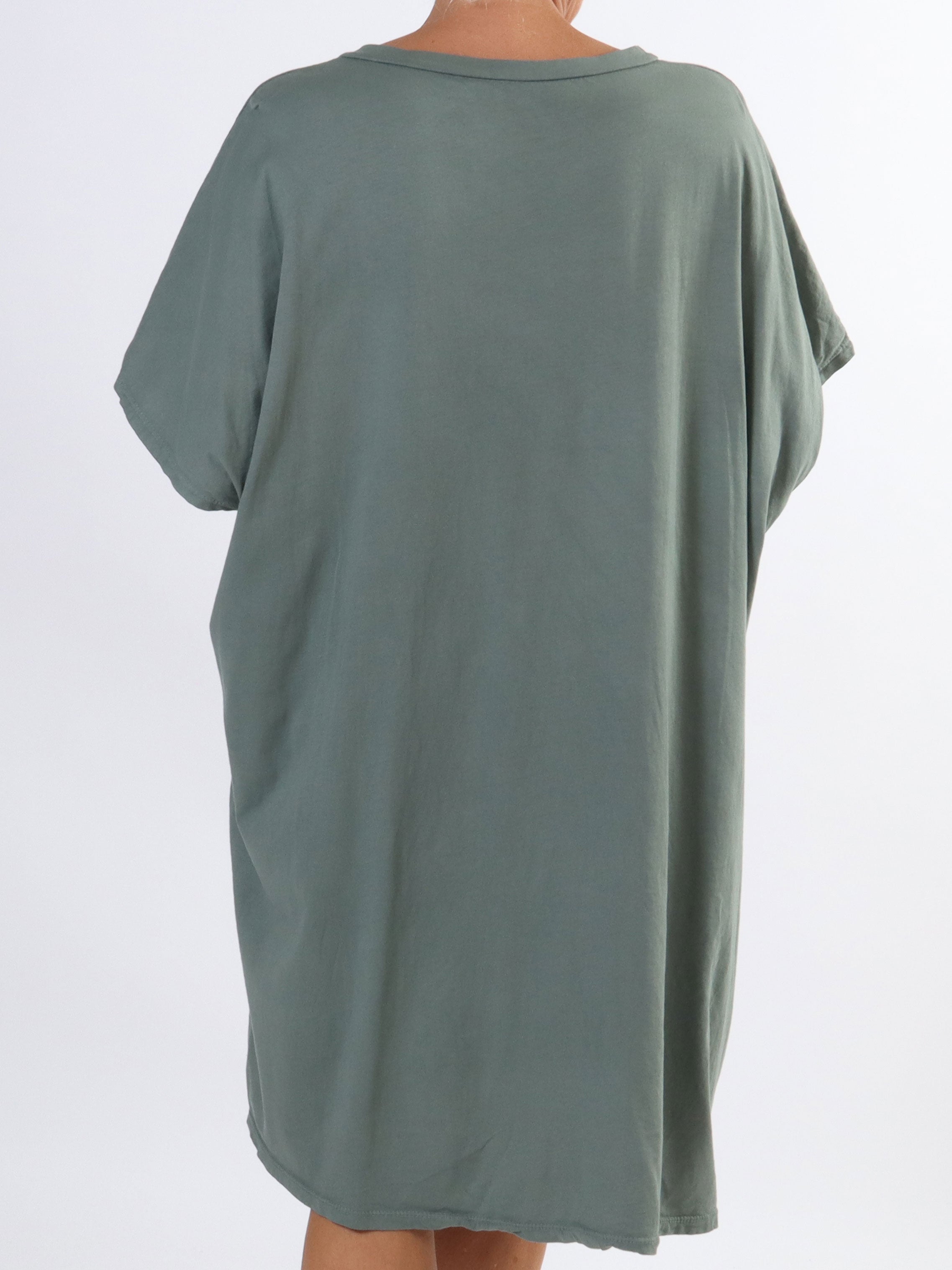 Bree - T-shirtklänning i bomull med text på framsidan